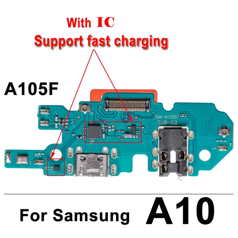 USB Fast Charging Charger Main Motherboard Flex Cable For Samsung Galaxy A10 A20 A30 A40 A50 A60 A70 A80 Dock Connector Board