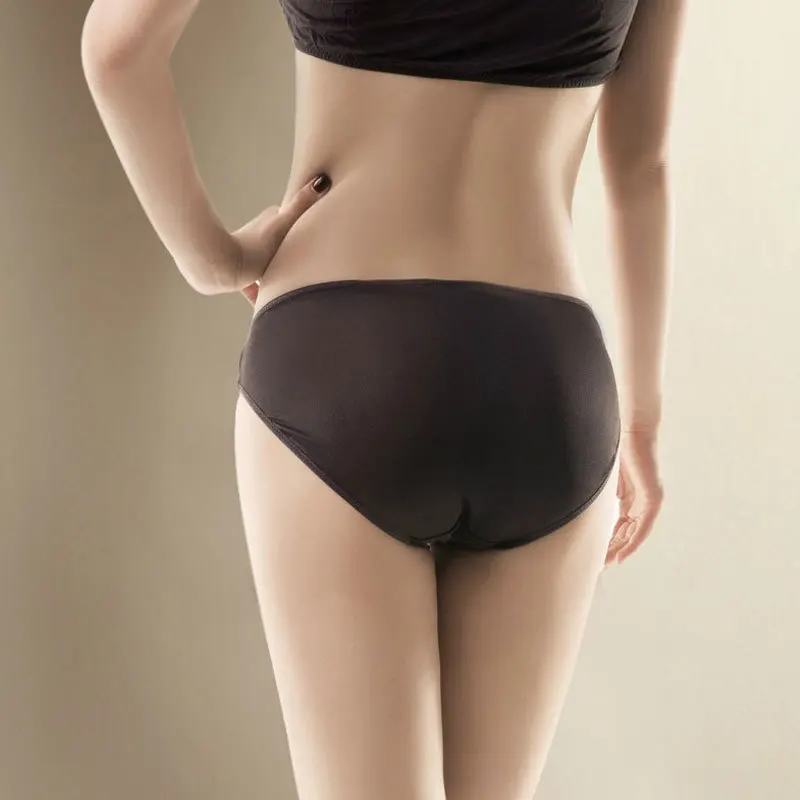 Birdtree, 3pcs/lot 100%Natural  Silk Women Panties, Low-rise Briefs, Healthy Basic Everyday Wear Underwear P36029QM