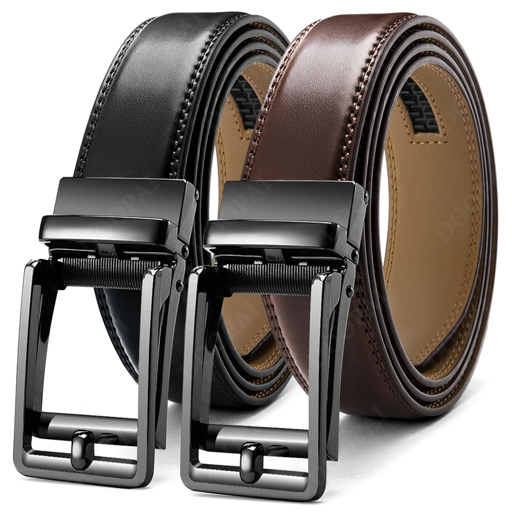 

Men's Ratchet Comfortable Snap Belt - Ratchet Belt Leather 3.5 cm Comfortable Click - Perfect Companion for Men's Dress Shoes