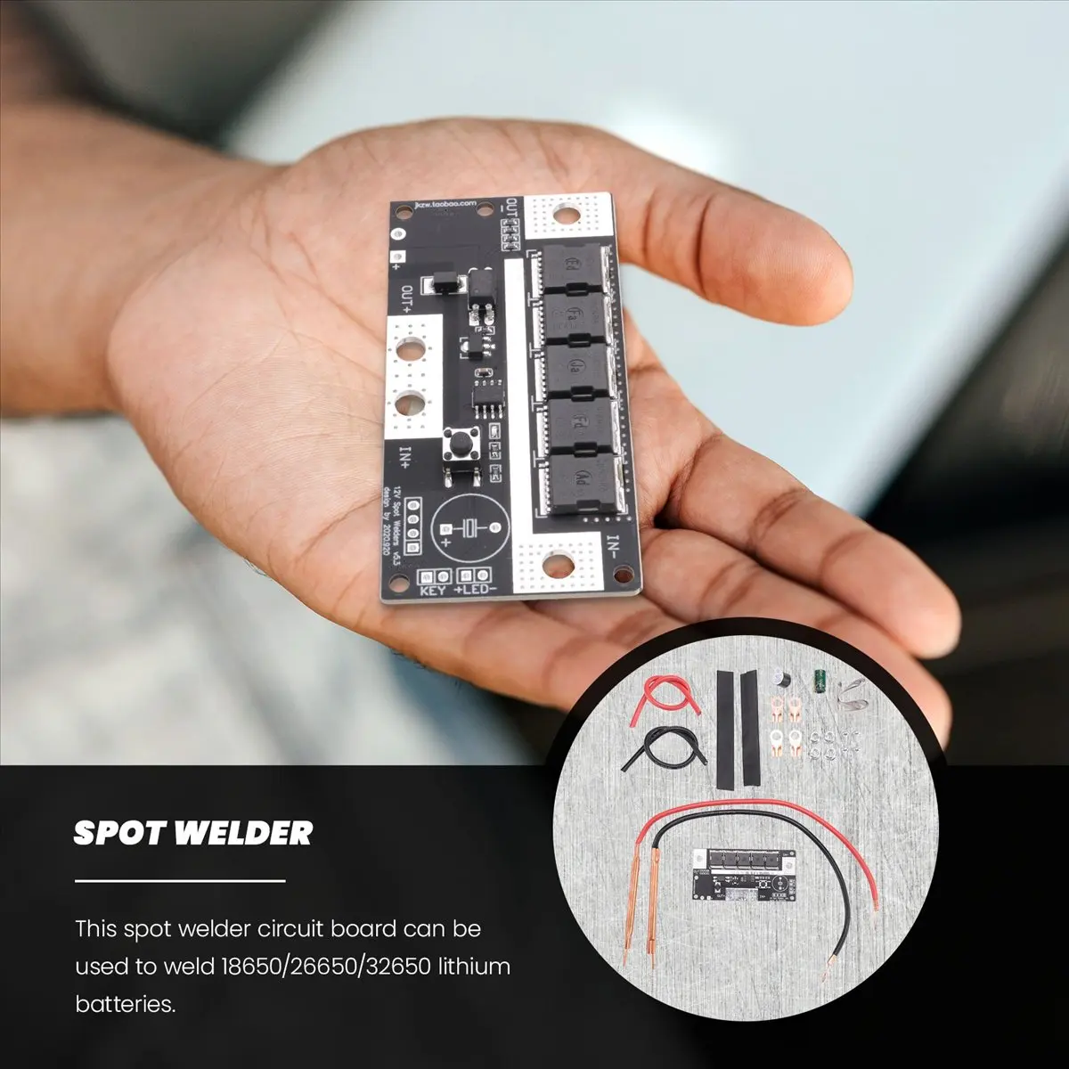 @@HUND-12V Spot Welder DIY Portable Battery Spot Welding Storage Machine PCB Circuit Board Welding Equipment for 26650 32650