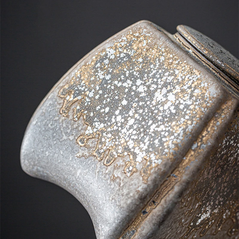 جرة تخزين السيراميك المينا ختم الشاي الفنون الحرف الجدول الحلي حاوية الديكور