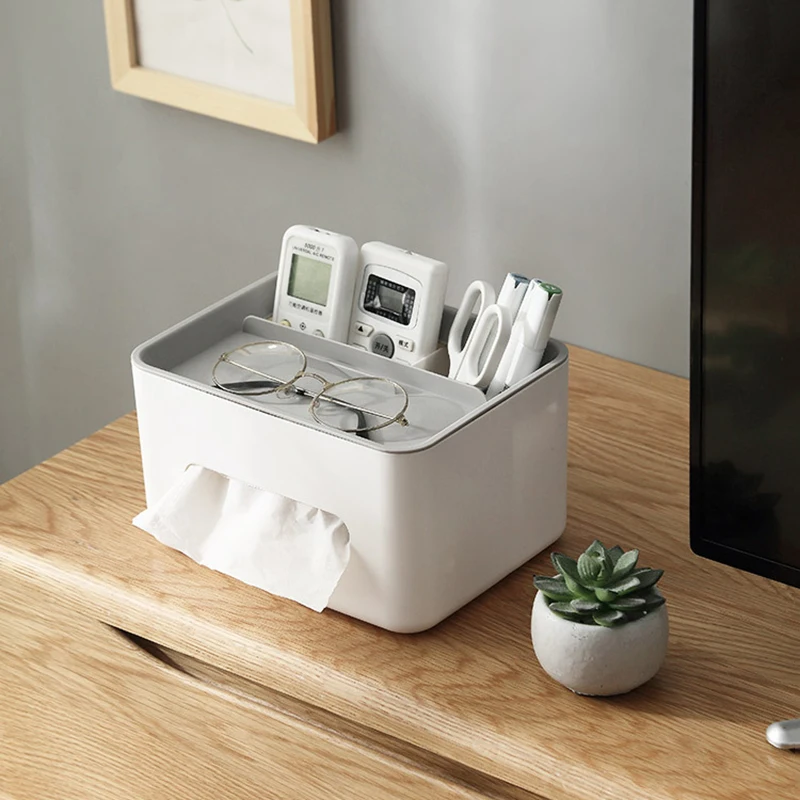 New Tissue Box Living Room Remote Control Debris Storage Basket Napkin Holder Paper Box Office Desk Organizer Sundries Container