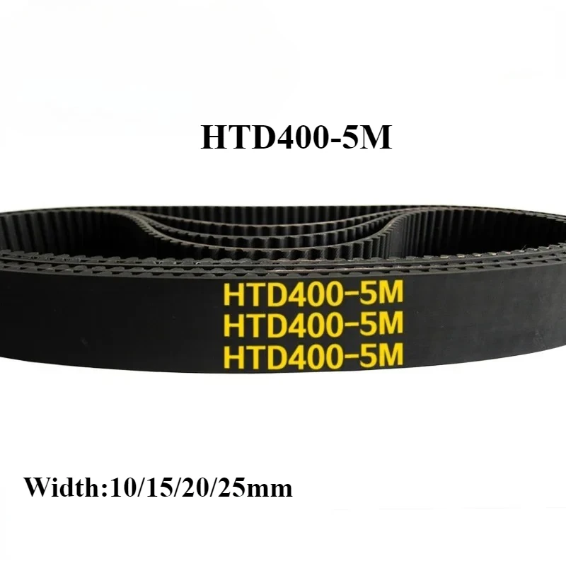 1pcs Arc HTD400-5M Timing belt C=400 width10/15/20/25mm synchronous Belt