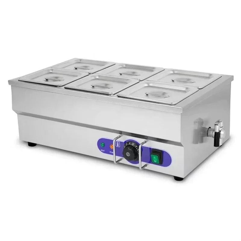 Commercial kitchen stainless steel electric self-service food warmer