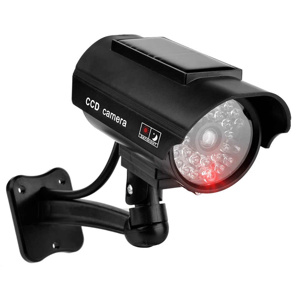 Dummy Surveillance Camera with Flashing Red LED Light Fake CCTV Camera Theft Deterrent CCTV Cam Indoor Or Outdoor Use
