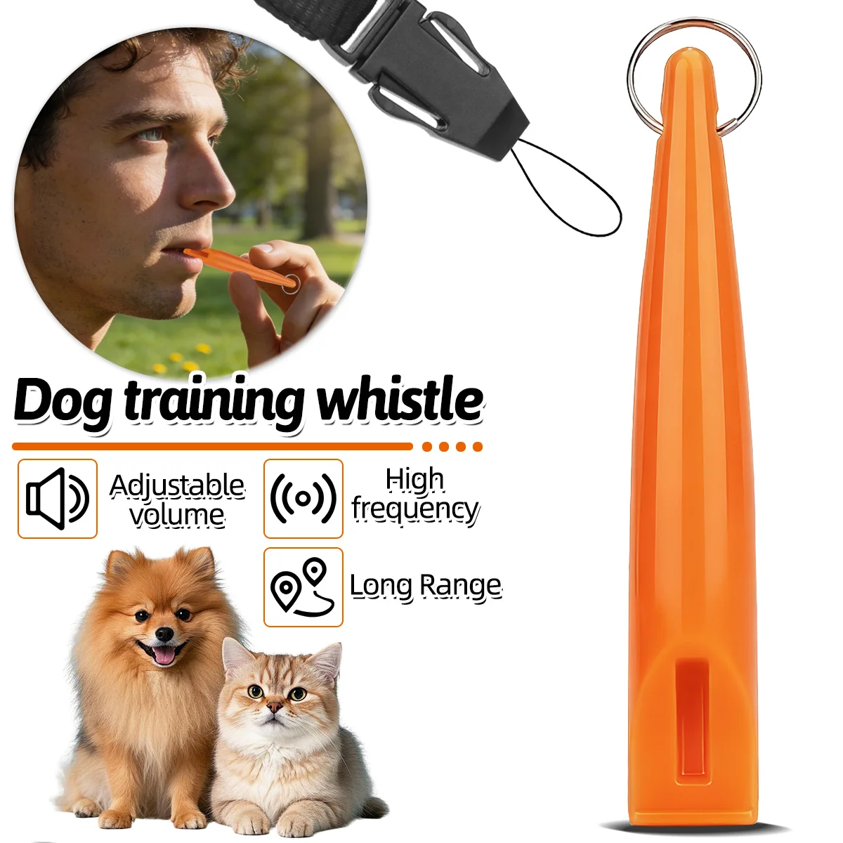 ORCLEAB Dog Training Whistle Ultrasonic dog flute High Pitch Frequency Silent Whistles for Dog Training For Pet training supplie