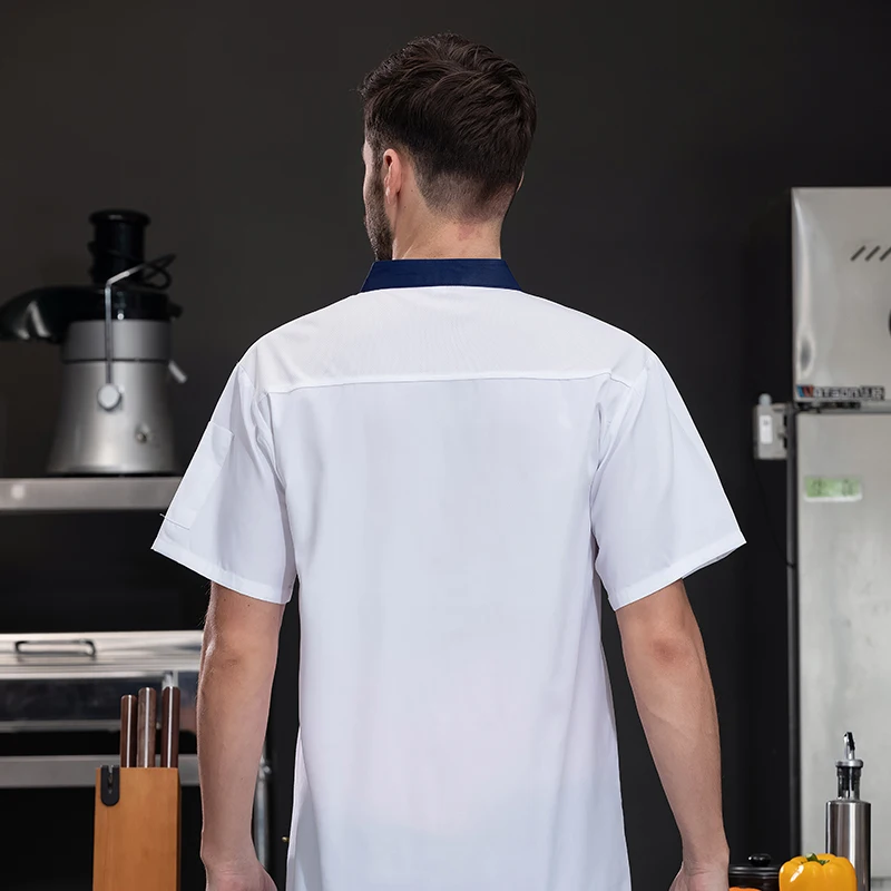 Uniforme de cocina profesional para restaurante, abrigo de cocina para Hotel, Catering, camisa de Chef para hornear, panadería, cafetería, camarero, ropa de trabajo