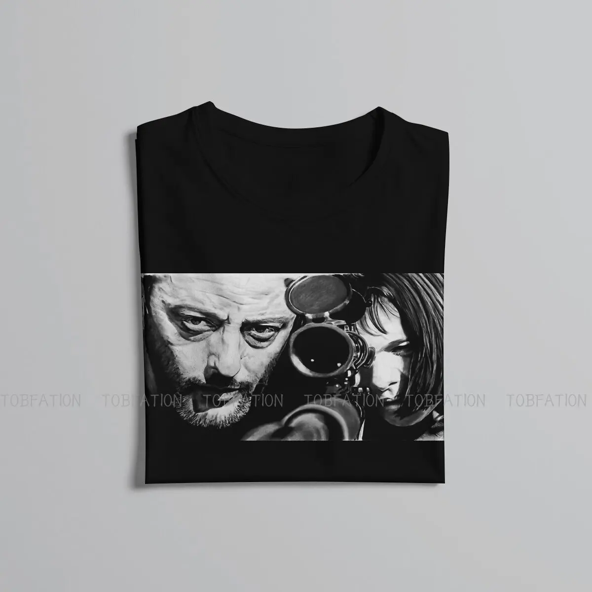 Leon The Professional Film Look Tshirt Vintage Alternative Men\'s Clothing Tops Oversized Cotton O-Neck T Shirt