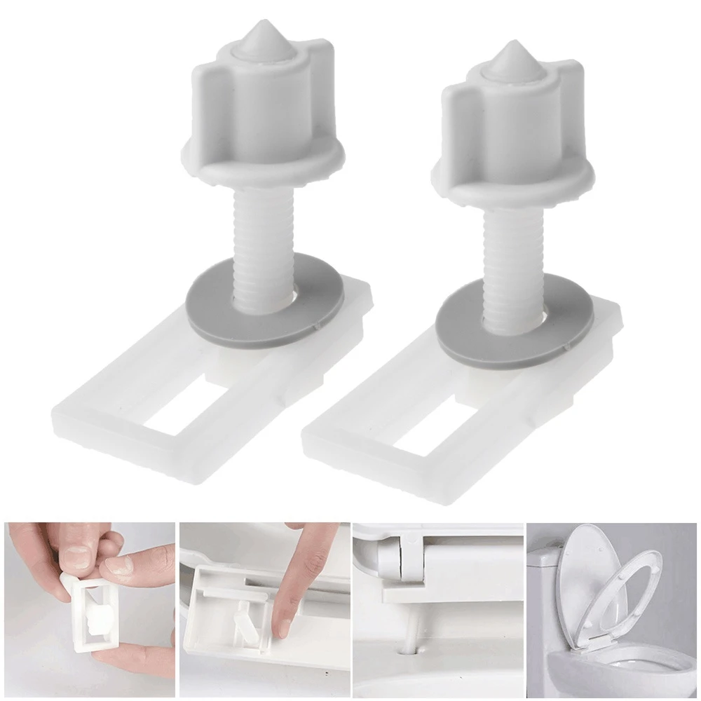 

Toilet Seat Screws and Nuts with Rubber Washers, Hinge Bolts Screws Hinges Replacement Part for Mounting Toilet Seats Toilet Lid