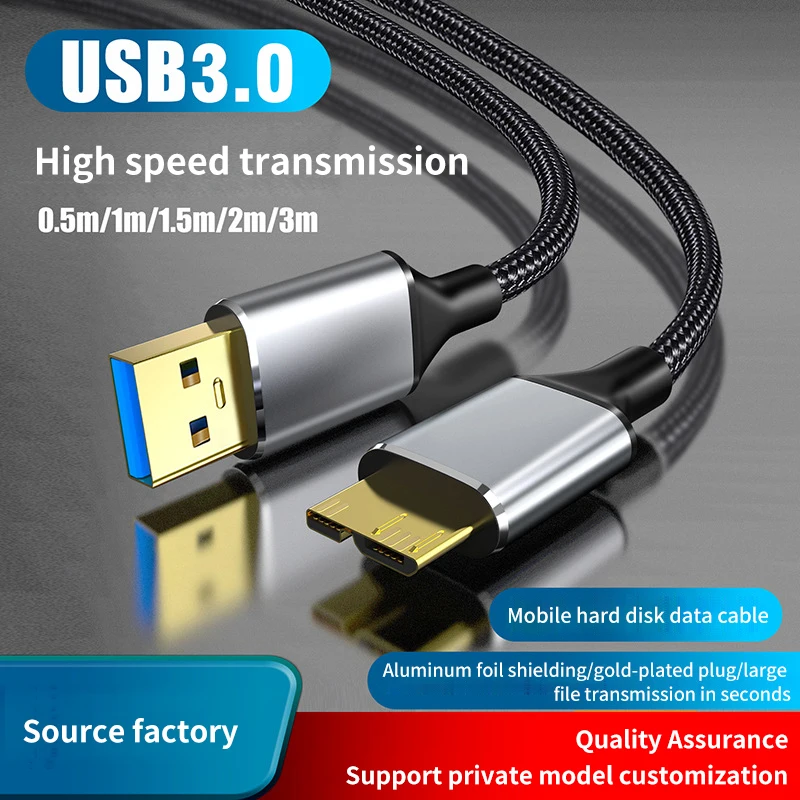 Micro B Cable USB 3.0 External Hard Drive Disk Cable 5Gbps USB3.0 HDD Cable For Samsung Toshiba WD Seagate HDD Micro B Cable