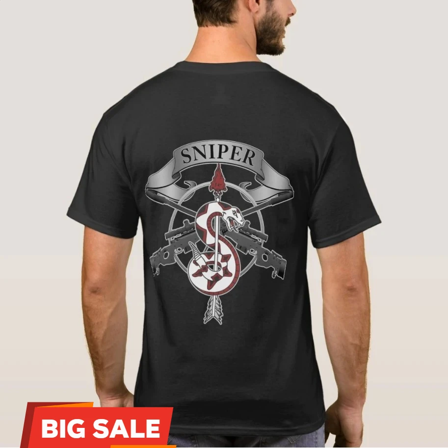 

US Army Sniper School Marksman Insignia T-Shirt 100% Cotton O-Neck Short Sleeve Summer Casual Mens T-shirt Streetwear