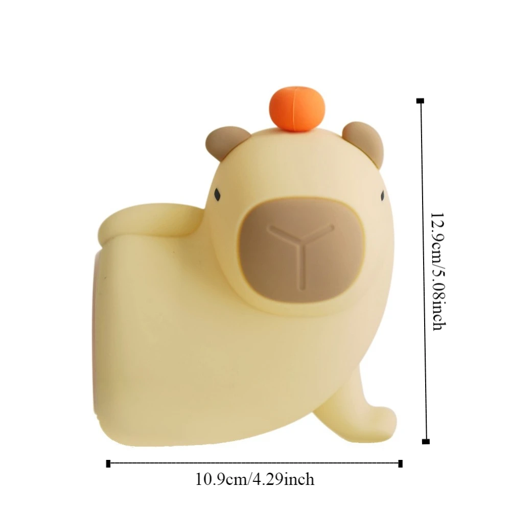 USB Rechargeable Capybara Night Light Eye Protection Capybara Shape Guinea Pig Night Light Silicone Timing Dimming