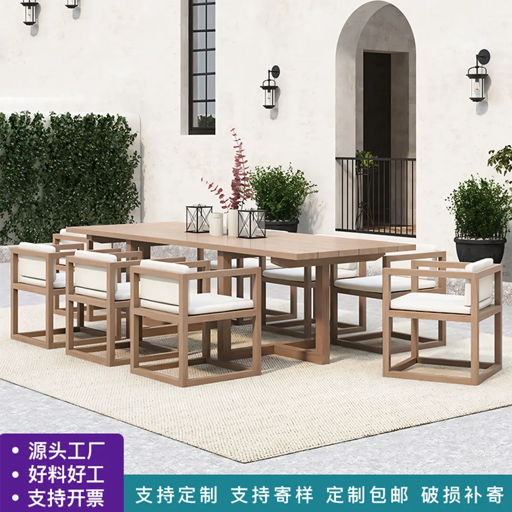 

Уличные столы и стулья, двор, консервирующая деревянная мебель, вилла, зона отдыха, сад под открытым небом, длинный стол из тикового дерева, уличный твердый