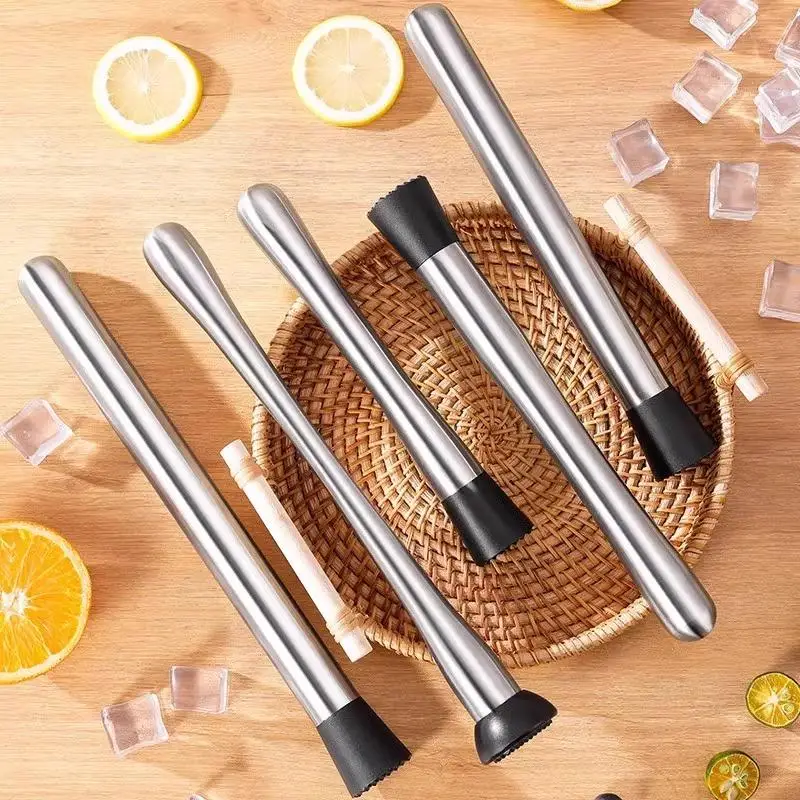 Stainless Steel Cocktail Muddler Shaker With Crushing Hammer DIY Drink Fruit Muddler Crushed Ice Barware Tool Accessories Gift