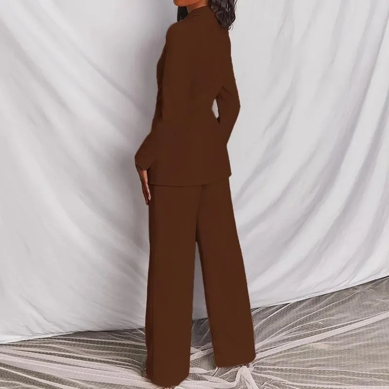 حار بيع المهنية البدلة مجموعة بلون نسيج صحي 2025 الربيع والخريف جديد المرأة صالح البدلة قطعتين مجموعة #4