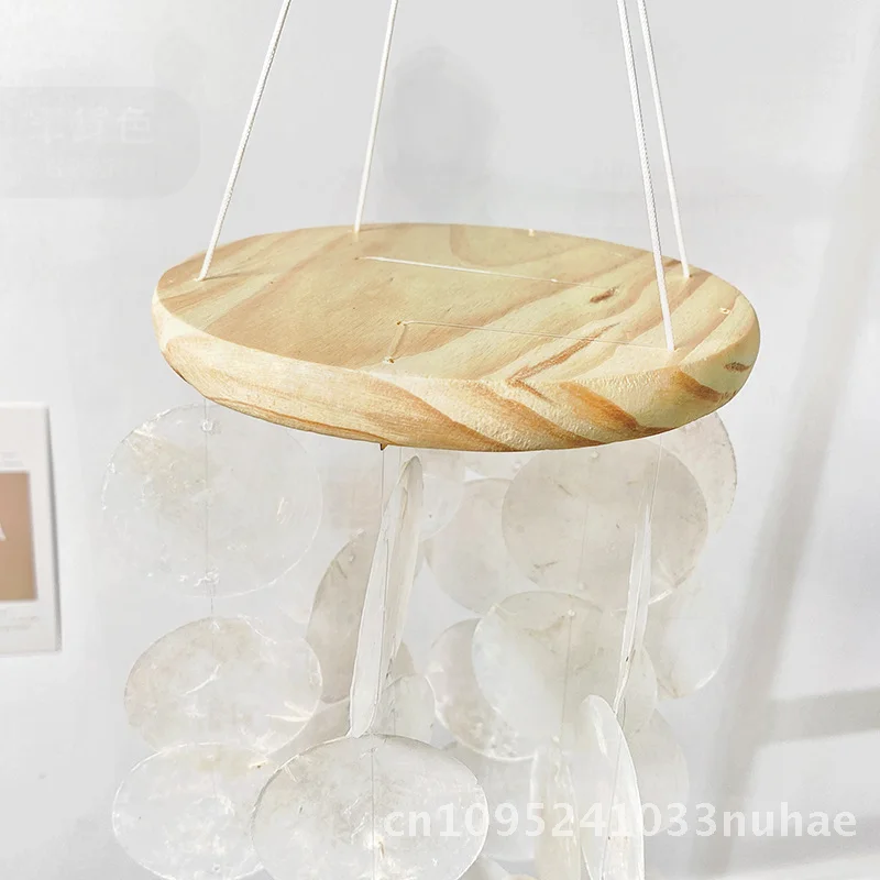 

Creative Fresh Shell Wind Chimes Decorative Mirror Shell Simple Pastoral Style Living Room Study Balcony Decorative Pendant