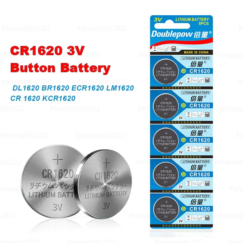 

5~50pcs CR1620 Button Li Battery 3V Li-ion Batteries DL1620 ECR1620 GPCR1620 for Pentium Car Keys Remote Controls Toys Coin Cell