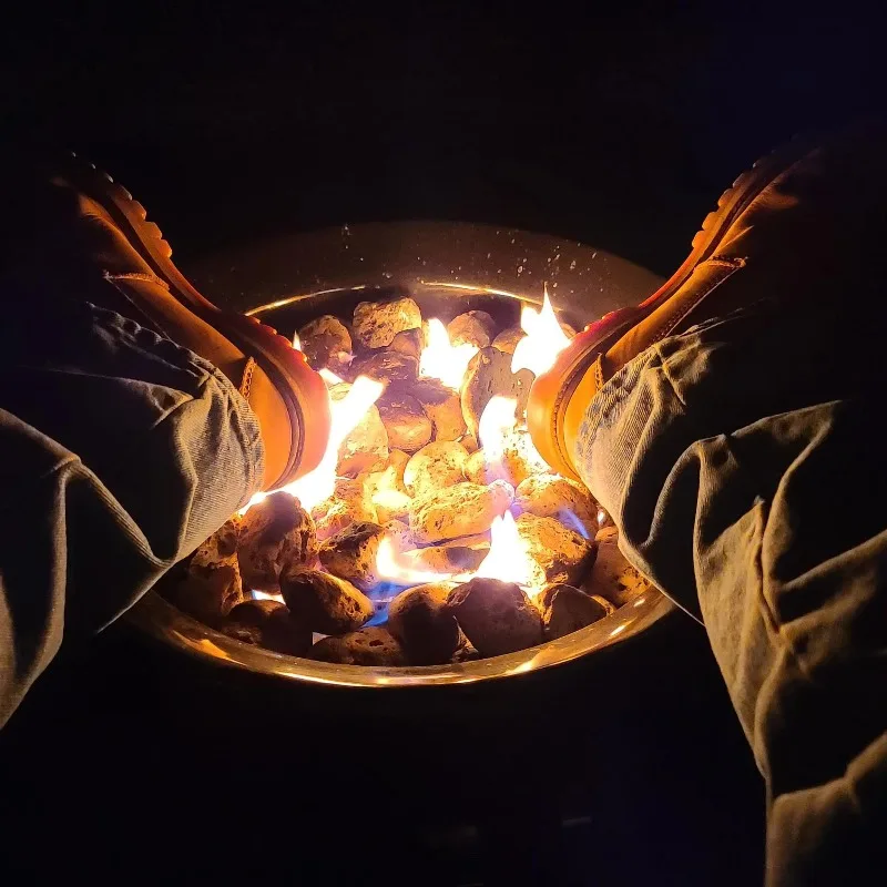 Portable Outdoor Propane Gas Fire Pit Burner Complete Kit For Camping Backyard Garden Heating