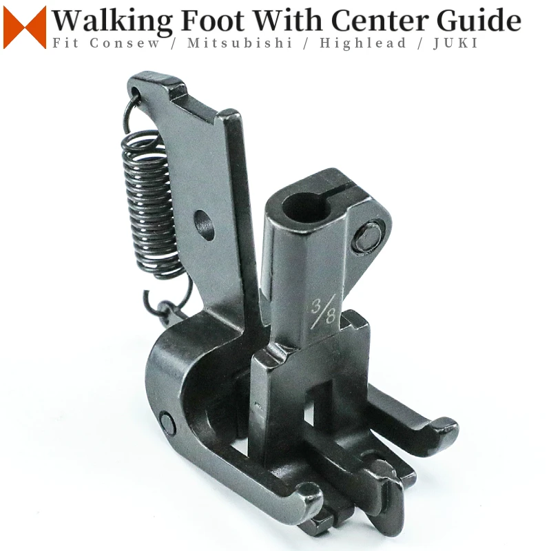 Walking Presser Foot Set With Center Guide Fit Double Needle Sewing Machine Consew 369RB JUKI LU-1560 Typical GC20606 4420 20518