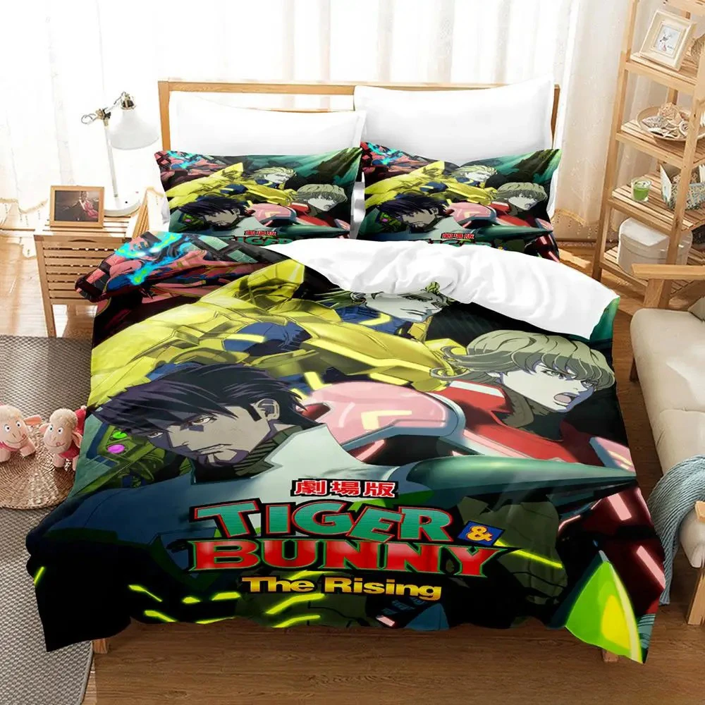 Fashion New 3D Printing Tiger & Bunny Bedding Set Cartoon Anime three-piece set Adult Kid Bedroom Duvet cover Sets Home Textiles