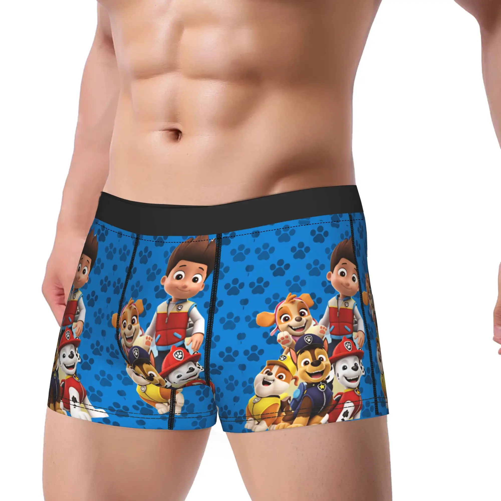 Paw Dogs Ryder With Main Team Underwear  Comfortable Underpants Custom Boxer Brief For Men Pouch Plus Size Boxer Shorts