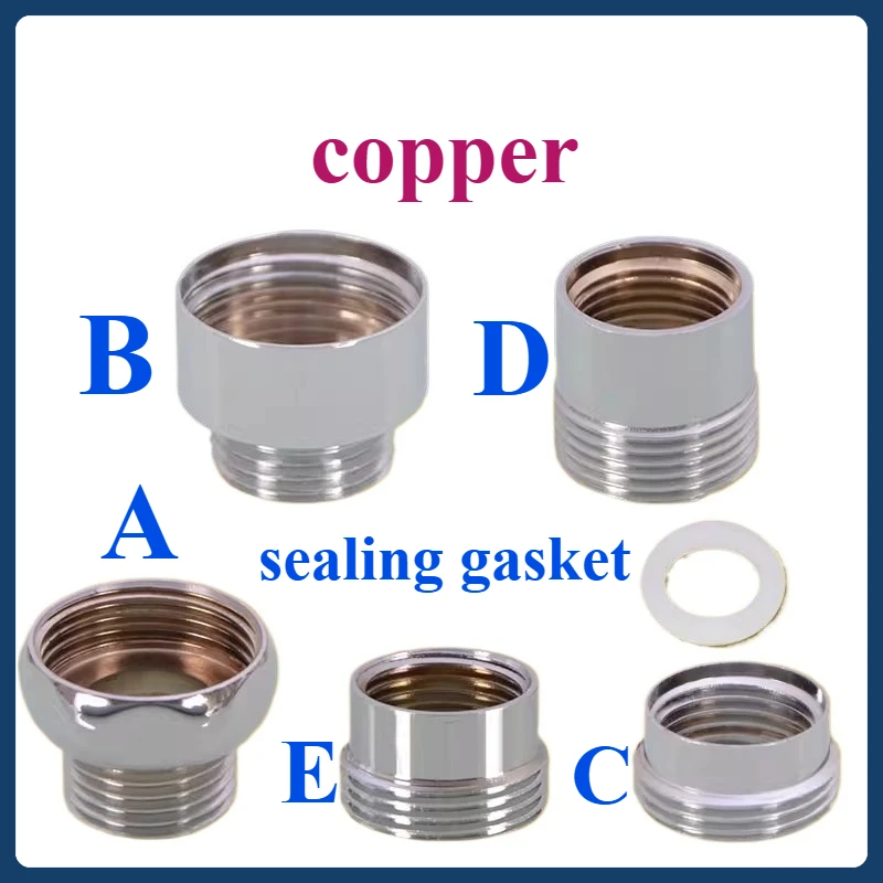 

Water tap connector copper fitting 4-inch external thread to 6-inch internal thread spout size conversion