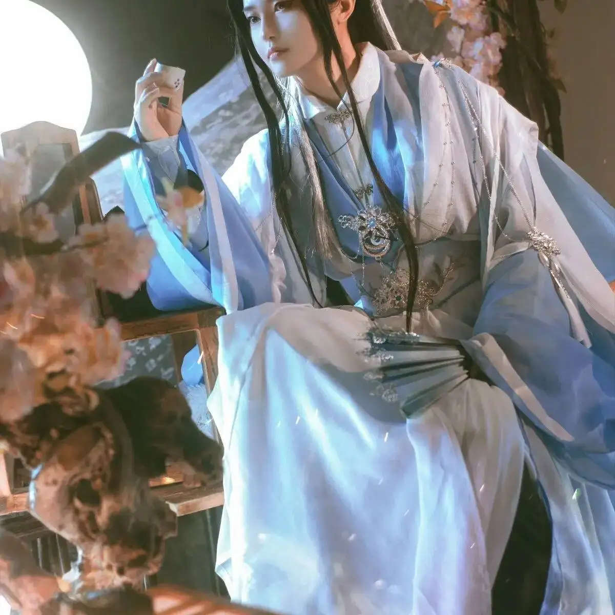 Shi Wudu Ancient Hanfu Er Ha Chu Wanning Outfits for Women Men Halloween Carnival Suits Tian Guan Ci Fu Cosplay Costume