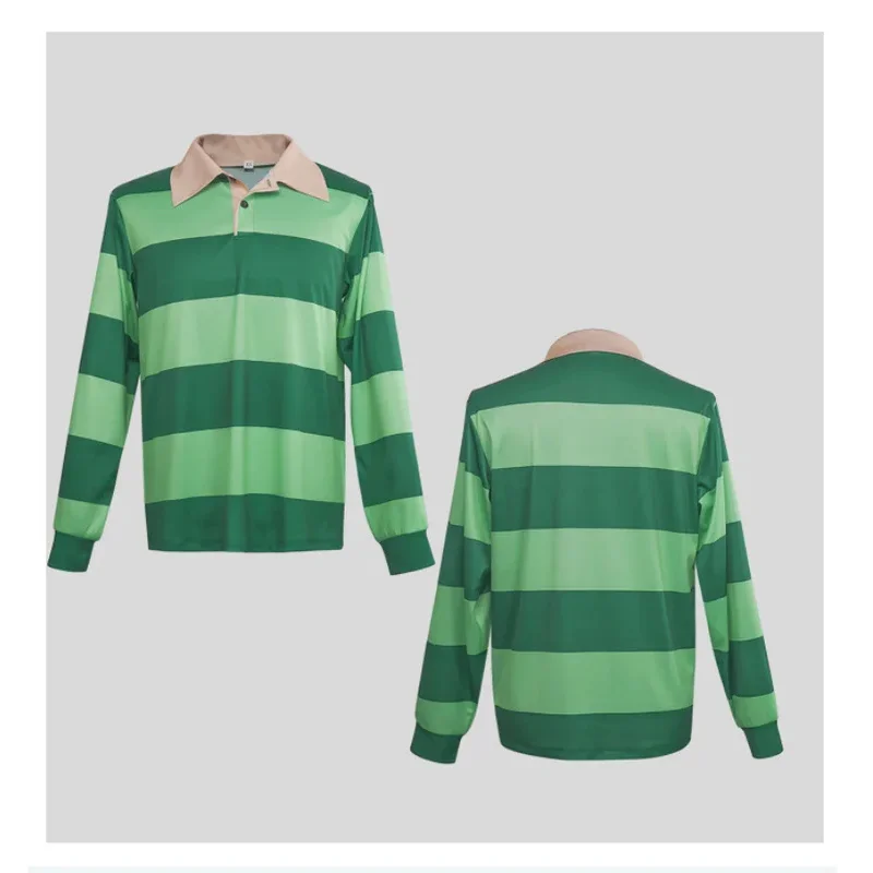 Costume Anime Blue's Clues and You, chemise POLO rayée verte, Halloween, carnaval, cosplay, Josh, tenue de scène