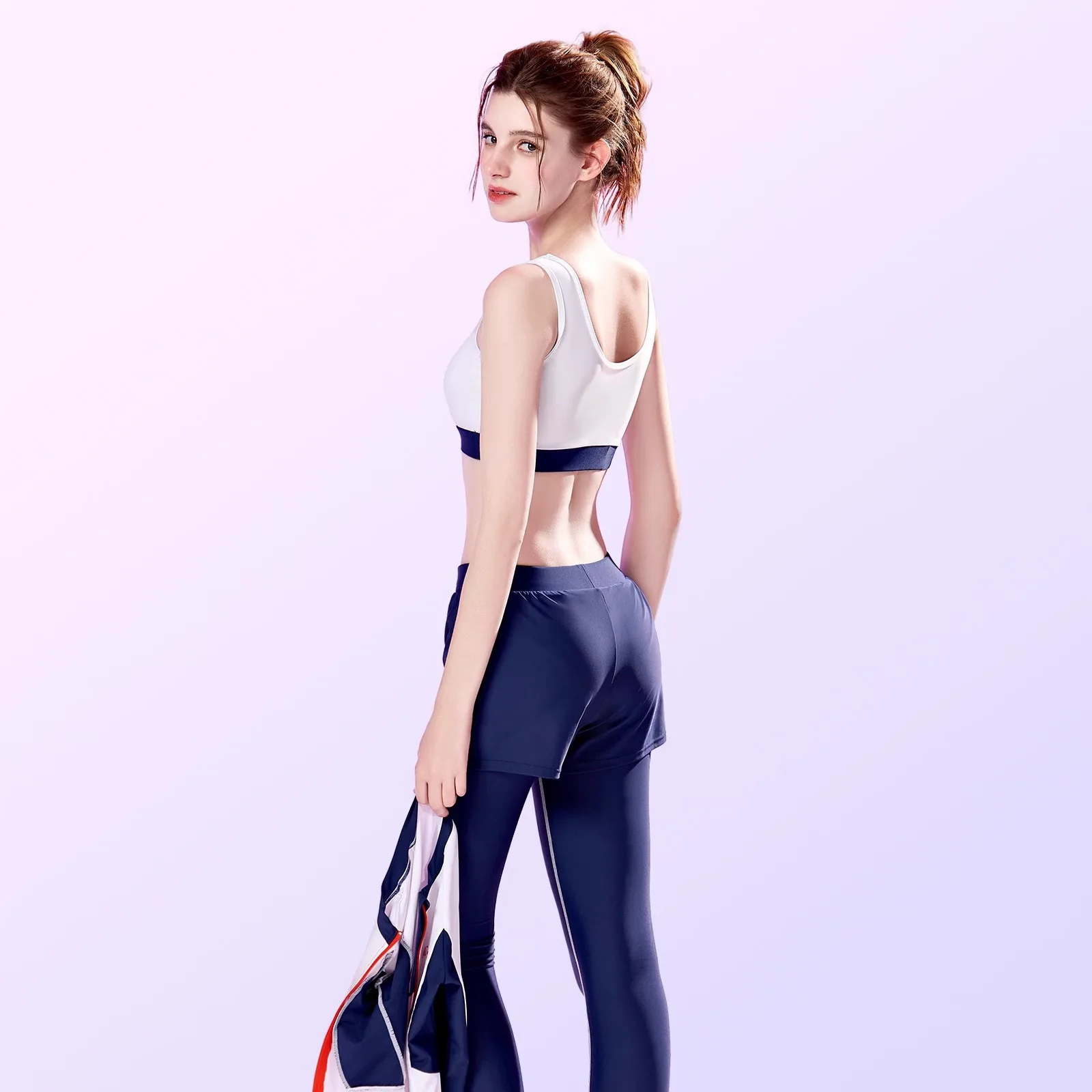 디즈니 2025 신상 스플릿 수영복 여성용 긴팔 바지 반사 방지 서핑 웻수트 자외선 차단 수영복