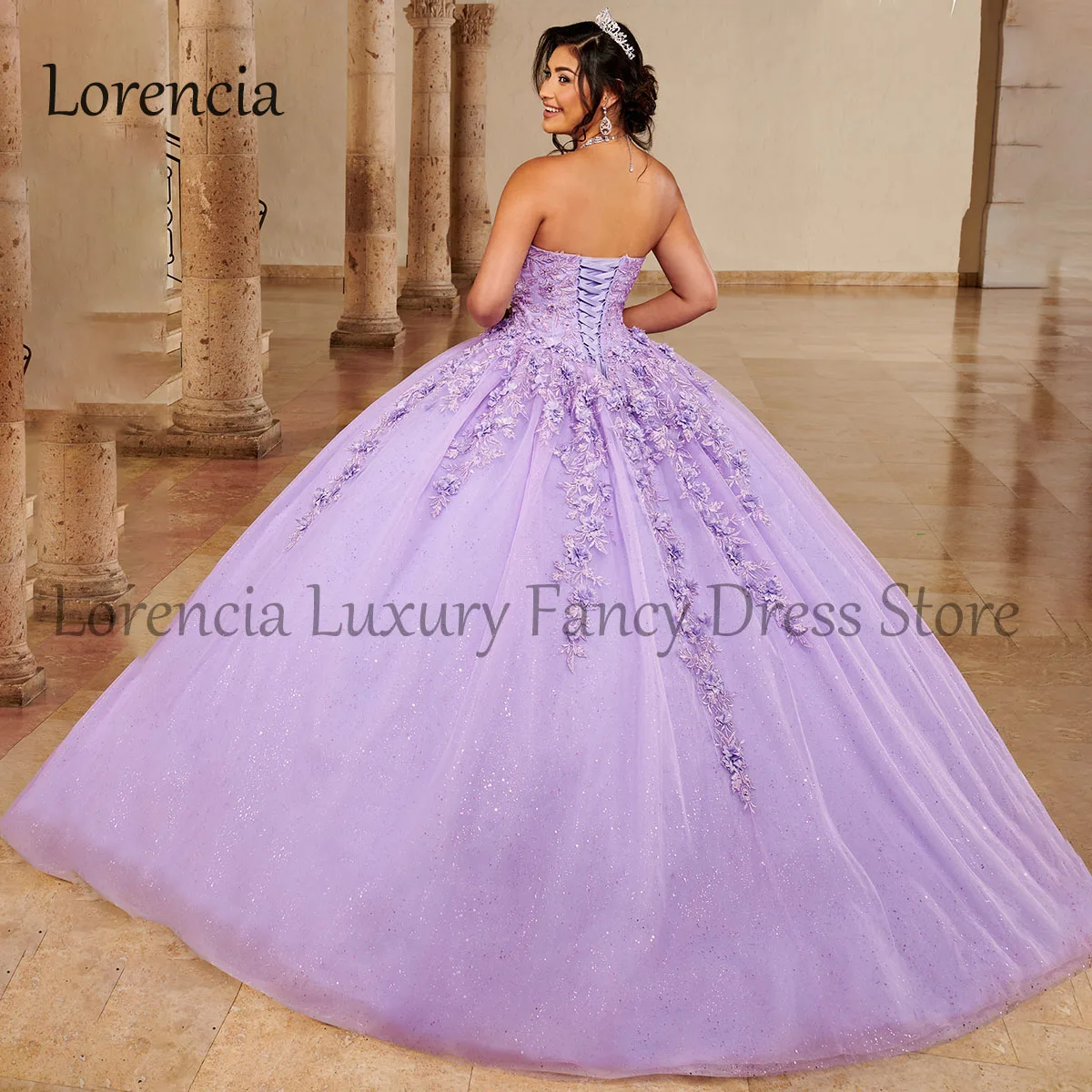 Mexikanische Prinzessin Quince anera Kleid 3d Blume von der Schulter Applikationen formale Ballkleider Korsett formale Vestidos de XV Anos