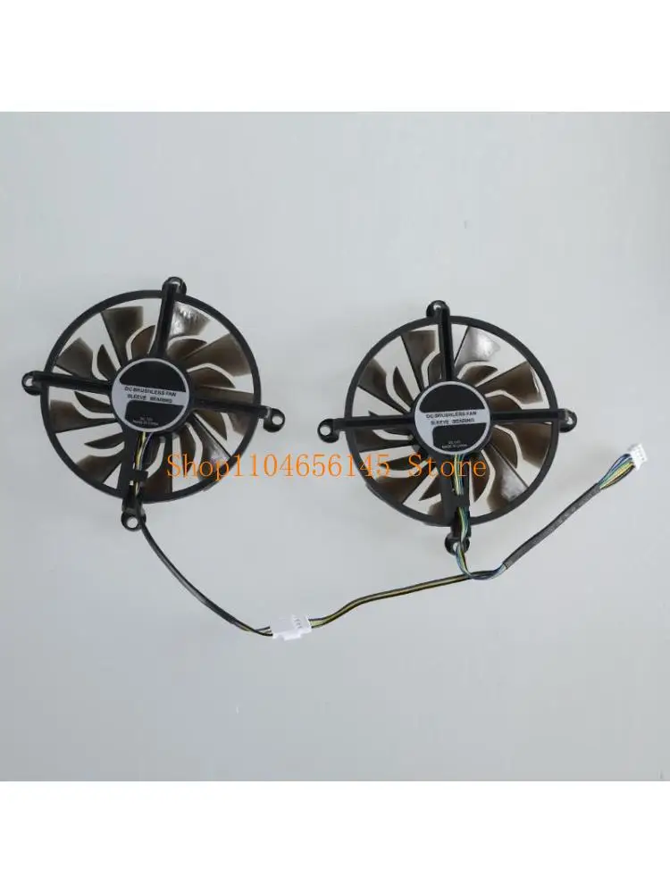 

652F 2Pcs 86mm/3.39in VGA Fan for eForce GTX1060 GTX960 GTX950 Graphics Card Cooling Fan 4Pin 12V