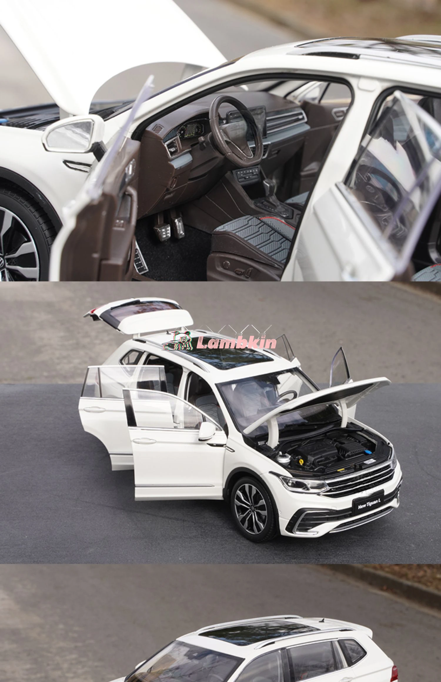 Model Decoration 1:18 For Original SAIC Volkswagen New TIGUAN L 2022 Alloy Car Model