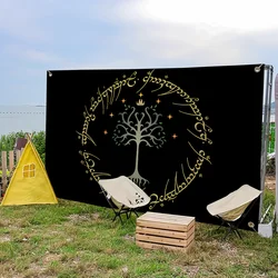 flag For Picnic Party the Art of Home Decoration R-Ring Outdoor One InscriptionS Movie Lord Camping Banner