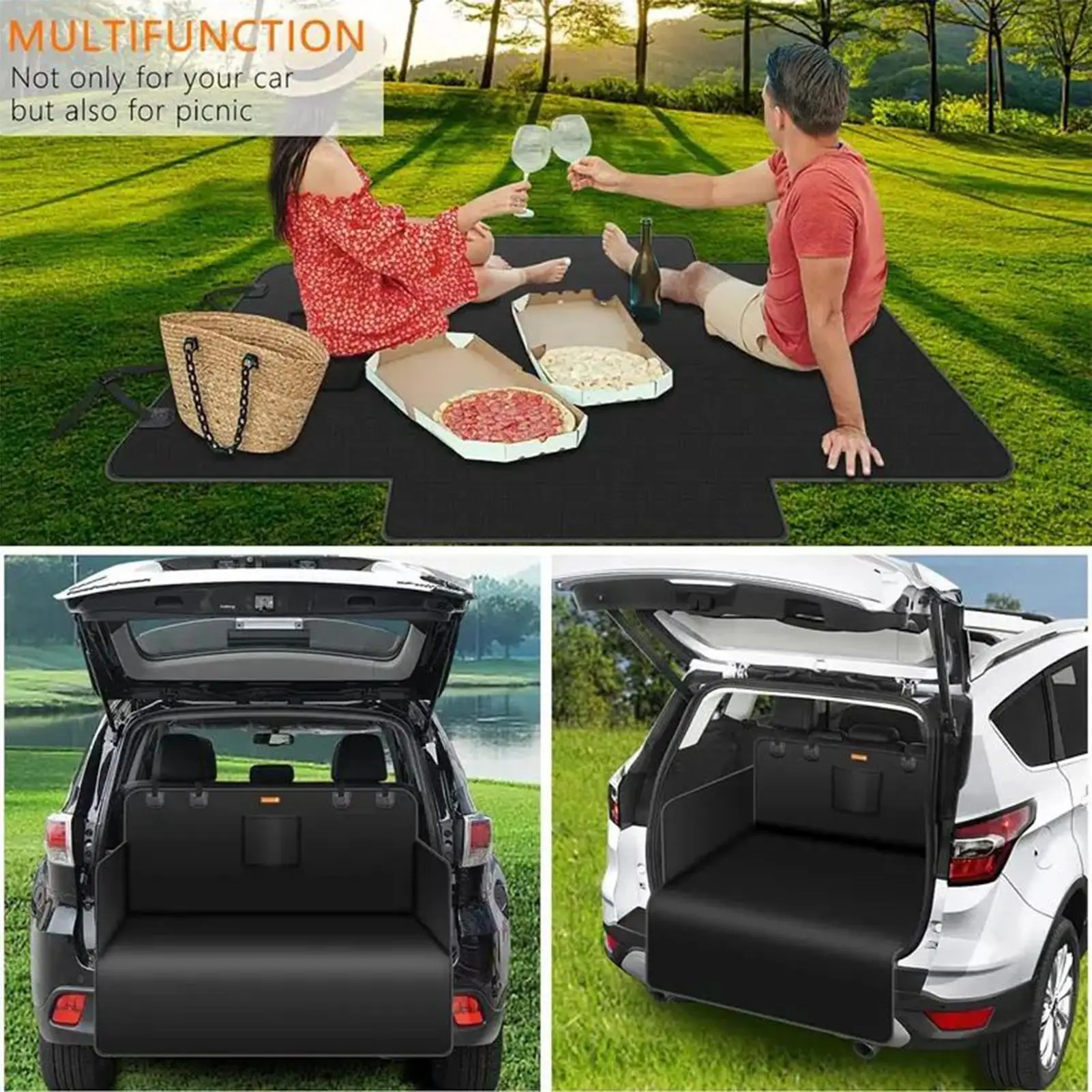 

Car Trunk Cargo Liner Foldable Dirt-Resistant Cargo Cover Anti-dirty Pet Trunk Mat Auto Internal Supplies For Vehicle Back