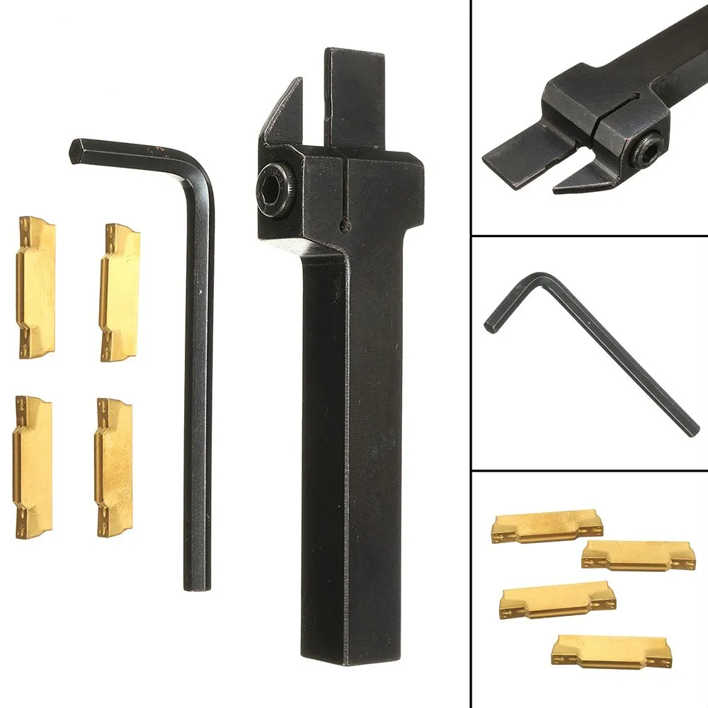

1Pc MGEHR1212-3 Lathe Cut-Off Grooving Parting Tool Holder + 4Pcs MGMN300 Inserts Blade + 1Pc Wrench