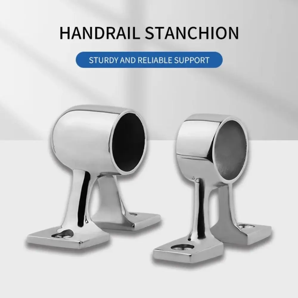 Stable Stainless Steel Marine Handrail Bracket 25mm 90° Boat Hand Rail Fitting Center/End Stanchion Support Railing Part Ship
