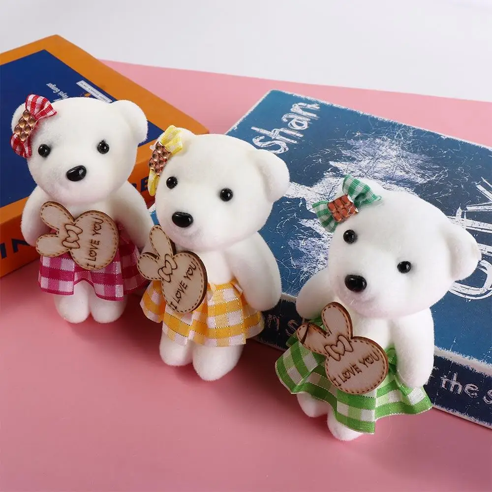 10 pçs/saco espuma urso urso de pelúcia brinquedos de espuma animal de pelúcia dos desenhos animados mini urso buquê de flores boneca de pelúcia 10cm buquê de desenhos animados boneca