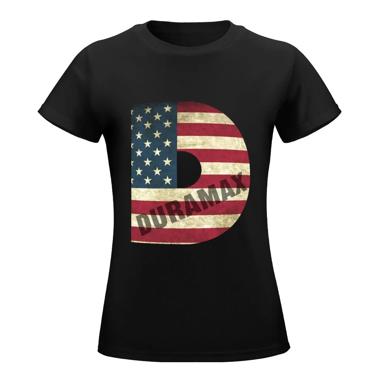 Duramax American Flag T-Shirt Aesthetic clothing vintage clothes shirts graphic tees clothes for Women