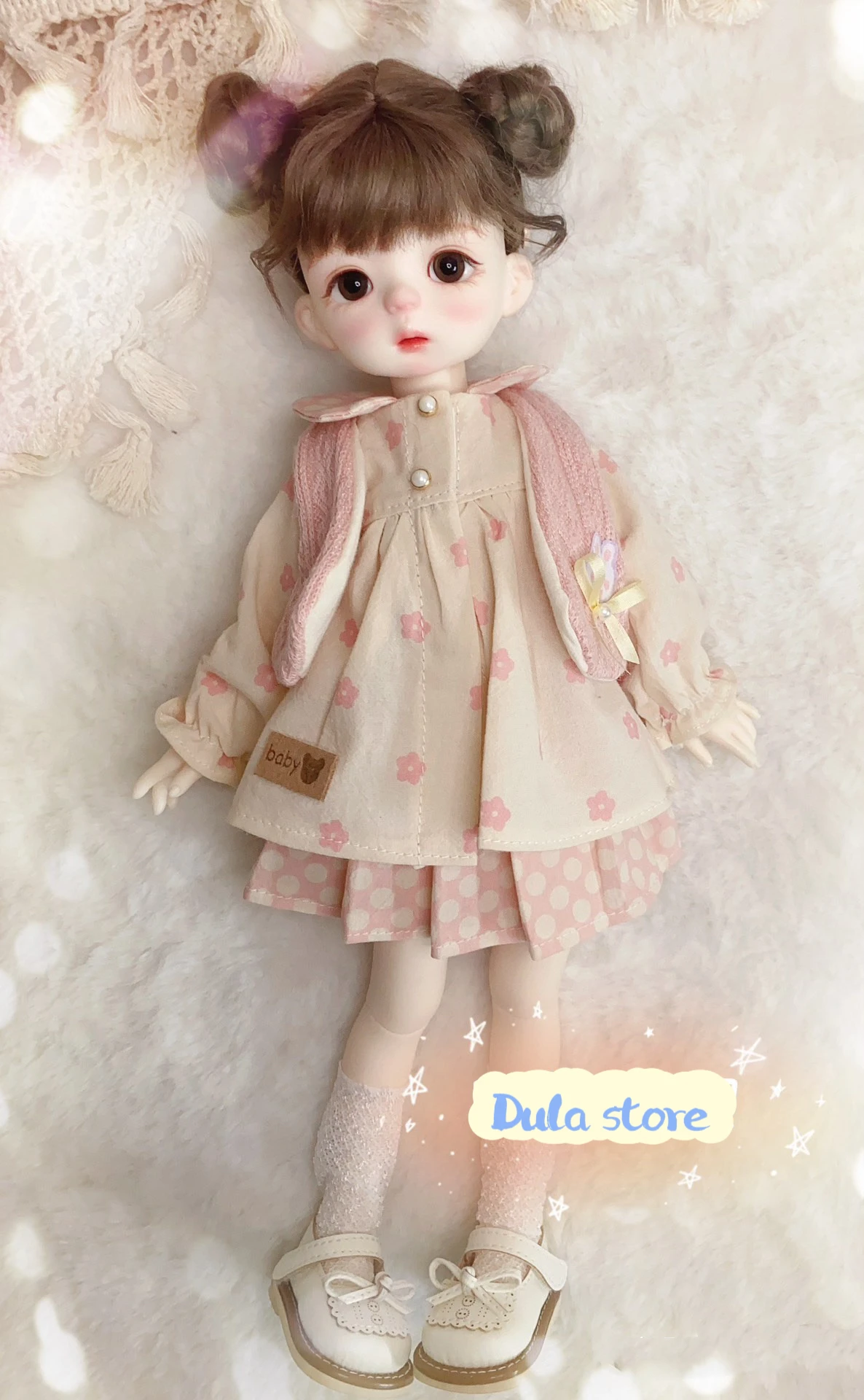 (الخزون النهائي) دولا ملابس دمى فستان الوردي زهرة تنورة بنطلون Azone Licca ICY JerryB 1/6 Bjd إكسسوارات دمي