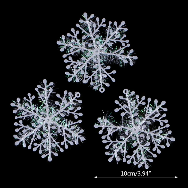 3 шт. белые снежинки украшения Рождественская елка Деко Фестивальное украшение