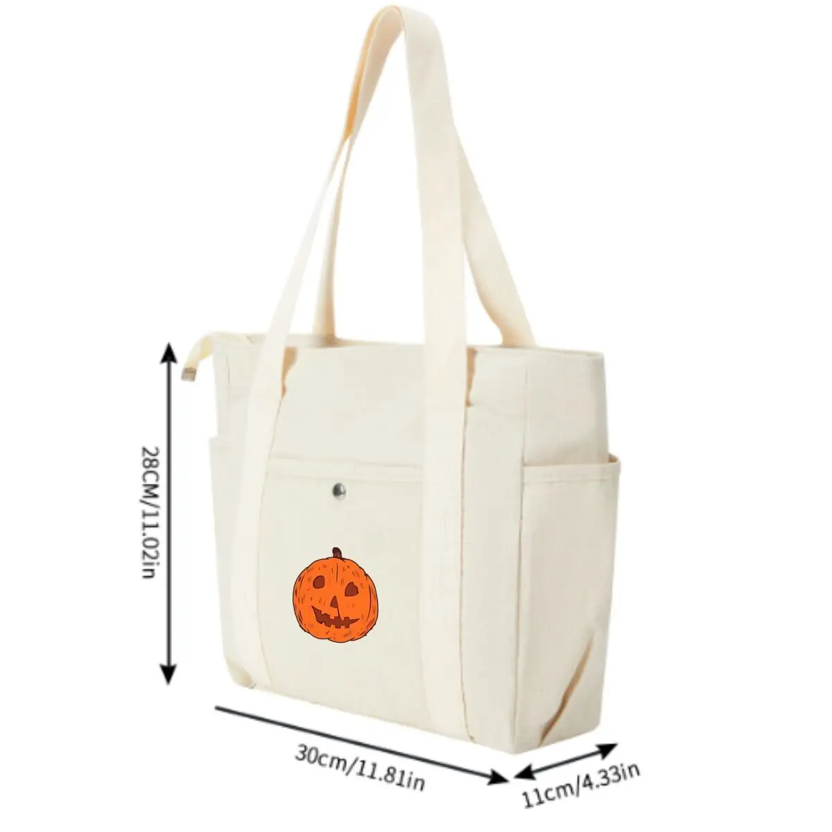 Halloween holiday spooky Fashionable Multi-Pocket Shoulder Bag Spacious Shopping Tote