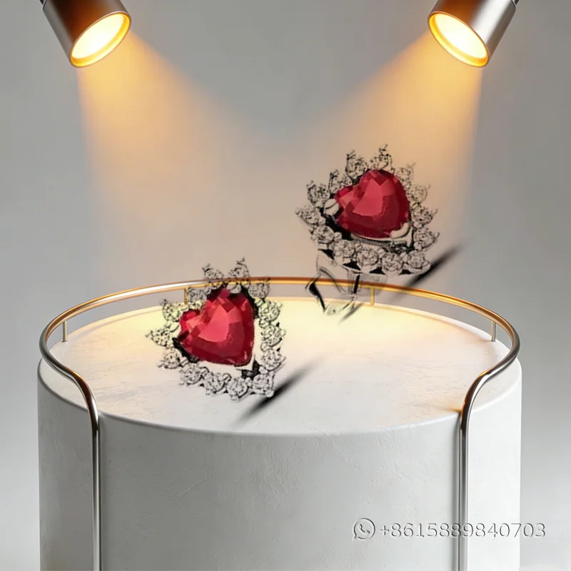 

Серебряные серьги 925 пробы с красными, розовыми и зелеными цирконами в форме семейного дерева, женские, изысканные, минималистичные, для помолвки, свадьбы, вечеринки, ювелирный подарок