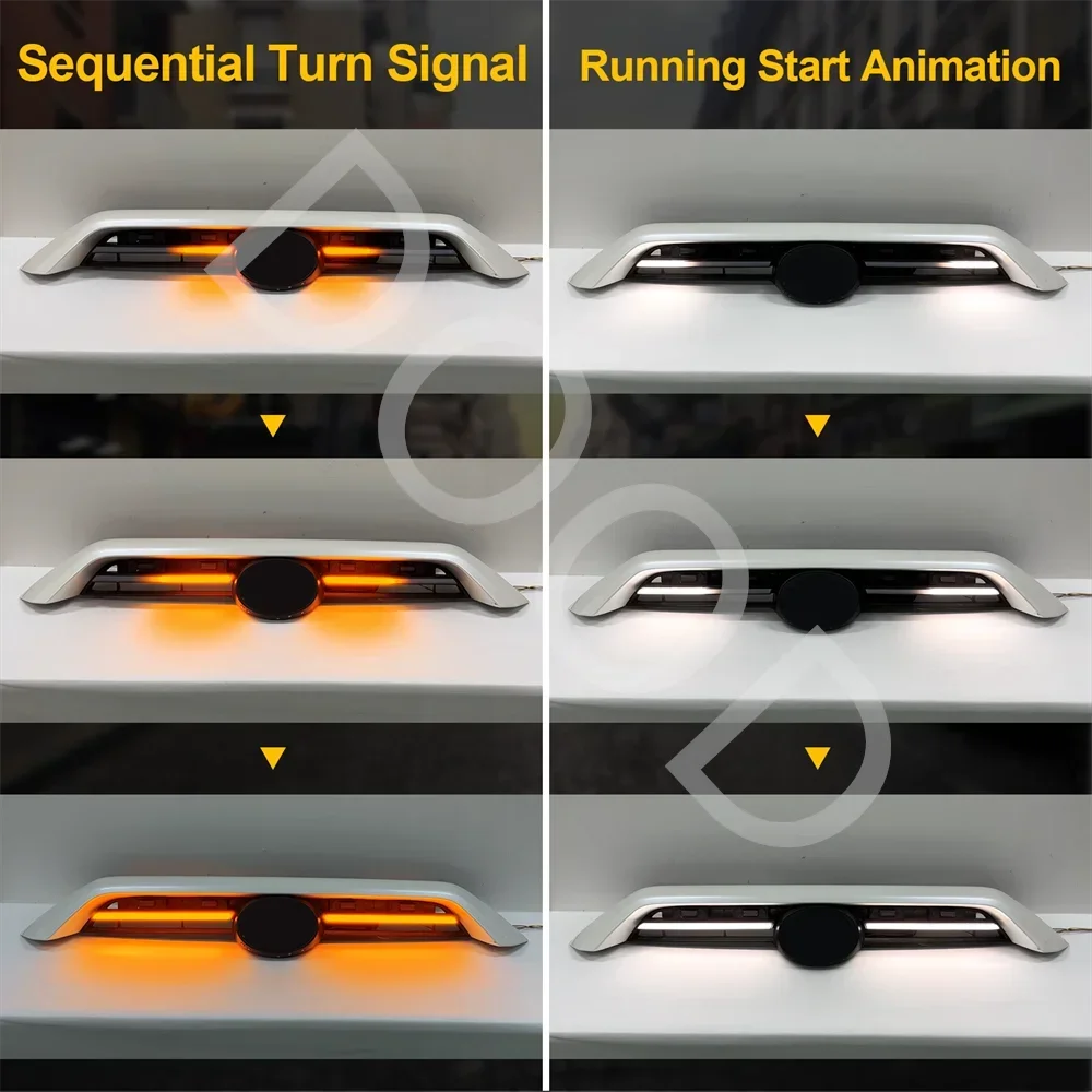 4Runner Led Lights fit for Toyota 4 Runner 2015-2023 Grills Led Drl Daytime Turn Signal Lights Front Lights Bar