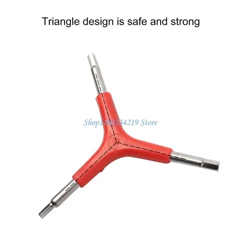 N5KC Portable Bike Repair Tool 3 Way 4/5/6mm Wrench Torque Spanner for Riders