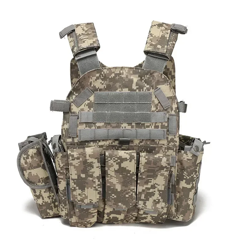 

6094 Military Tactical Vest Body Armor Combat Army CS Gear Hunting Plate Carrier Airsoft Accessories Wargame Pouch Molle Vest