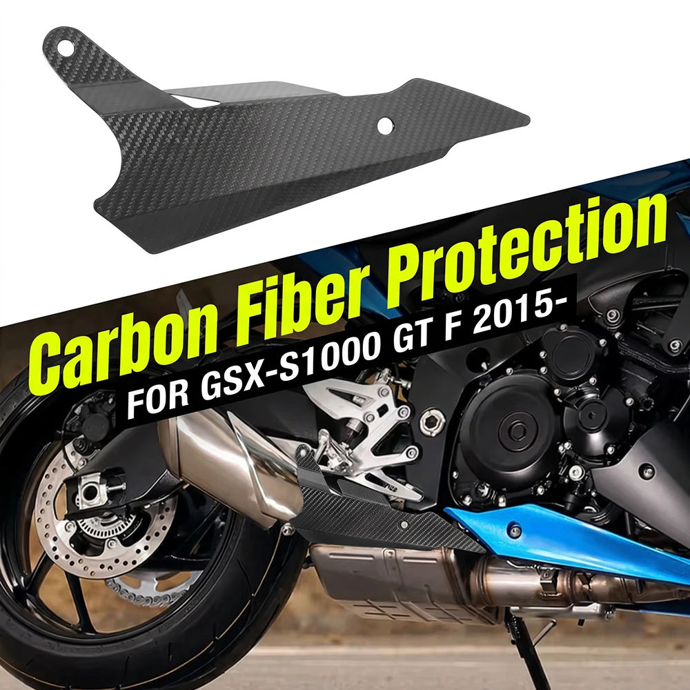 Carbon Fiber Motorcycle Exhaust Pipe Heat Shield Protection Muffler Cover Guard For Suzuki GSXS1000 GSX-S1000 GT F 2015-2022