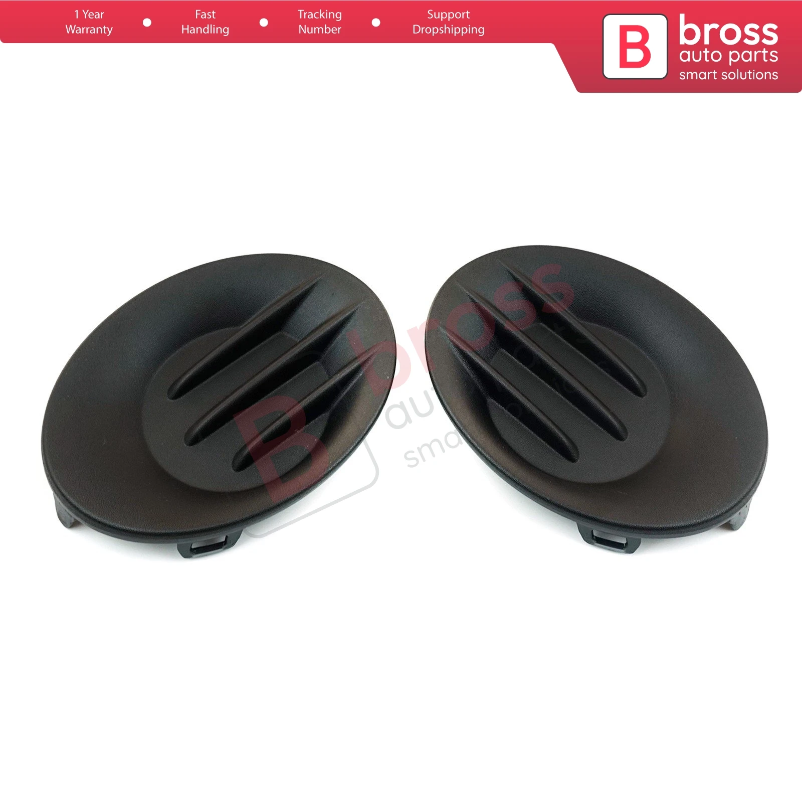 

BSP1001 Front Bumper Foglight Fog Lamp Cover Grille Plug Left Right Set 263362039R, 263310354R for Renault Megane 3 Fluence