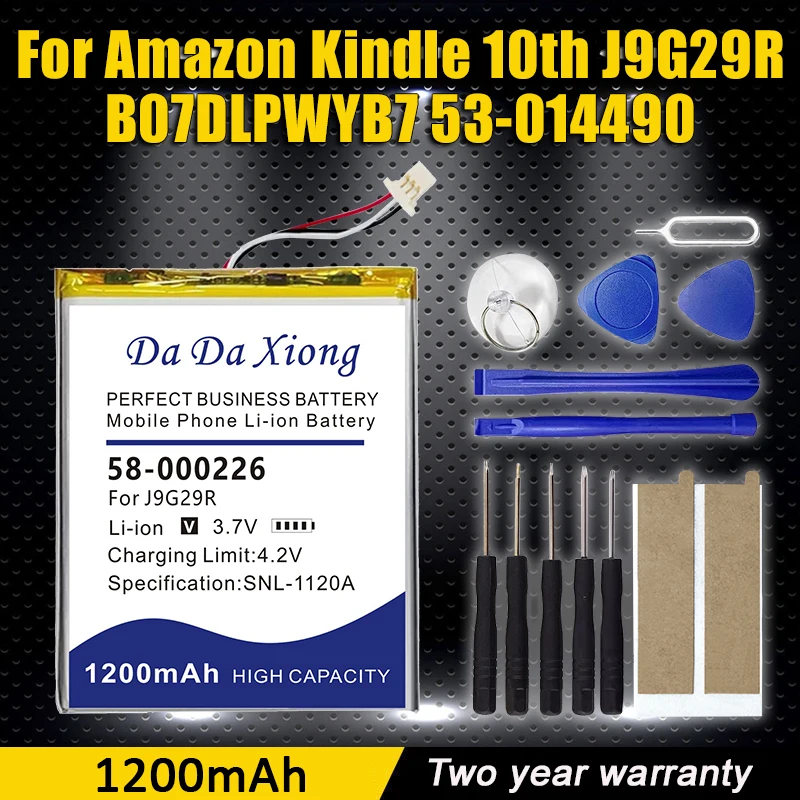 

DaDaXiong 58-000226 Аккумулятор для Amazon Kindle 10th 53-014490 J9G29R B07DLPWYB7 Аккумулятор + инструменты