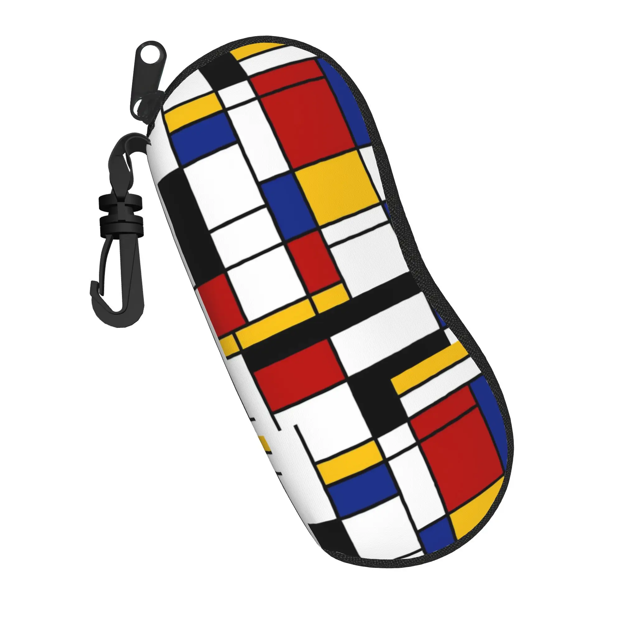 Piet Mondrian De Stijl Glasses Case Men Women Anti-Fall Box  Eyewear Storage Box Gift Eye Contacts Case
