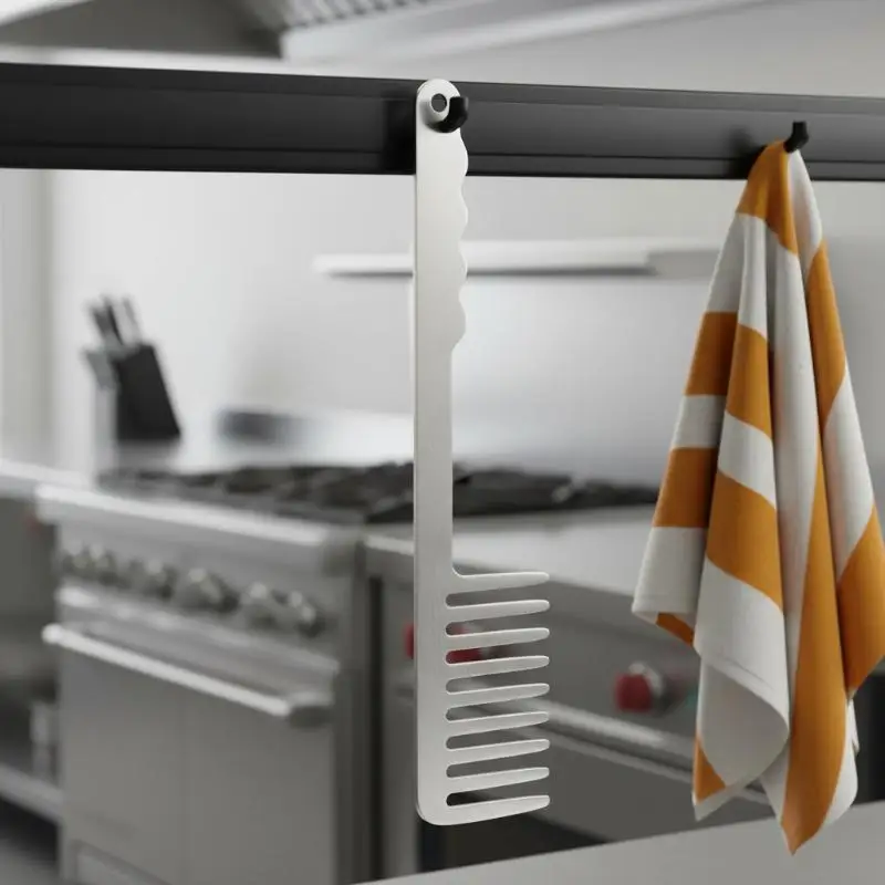 Long Handle Pasta Fork Kitchen Utensil for Spaghetti Serving with Stainless Steel Material Heat Resistant